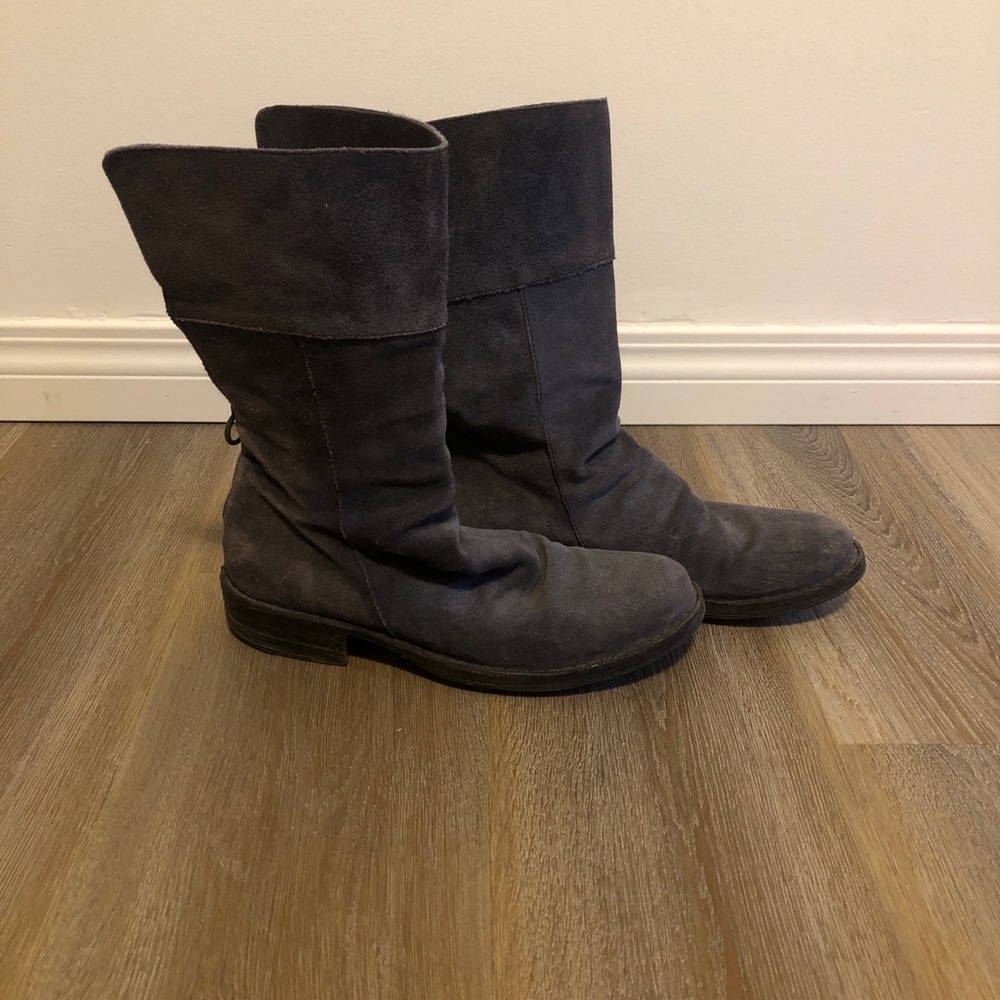 Fiorentini + Baker Dark Gray Women's Suede Boots